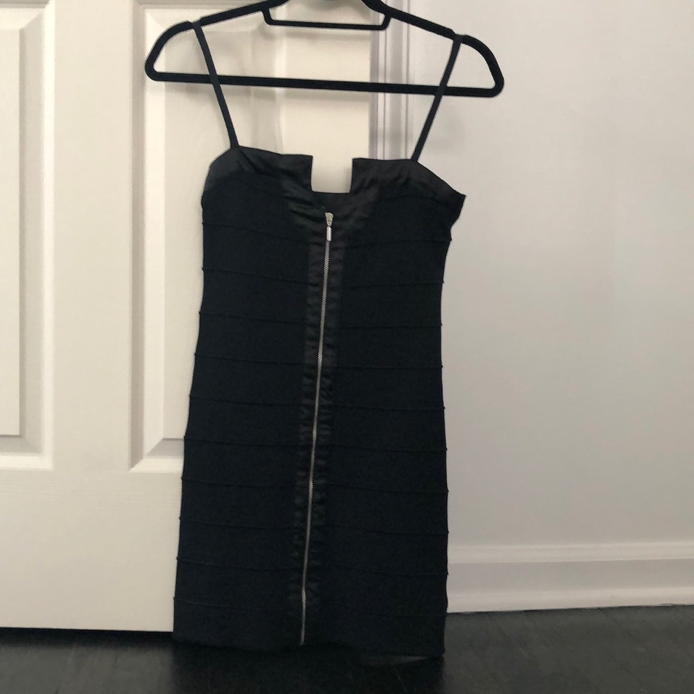 Black bandage dress with zipper